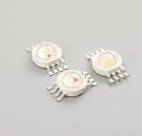 Puce LED 3W 4-en-1 RVBW 4 couleurs haute puissance 8 bits à haut lumen, grande puce 3W, rouge, vert, bleu, blanc, IRC 80, lumière du jour 6000K