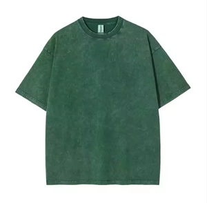 เสื้อยืดคอกลมแขนสั้นผู้ชายแบบปรับแต่งได้ สีพื้น ผ้าฝ้ายเจอร์ซีย์ 100% ระบายอากาศได้ดี ทรงลำลอง ความยาวปกติ - Product Image 2