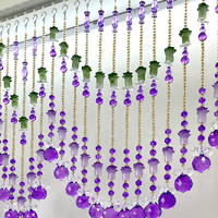 Rideau Couronne de Perles de Cristal pour Salon, Entrée, Toilettes, Balcon - Taille Personnalisée, Paravent Fini