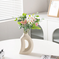 Vase en céramique Art Déco écologique pour la décoration de la maison à l'occasion de Pâques et de mariages, arrangement floral créatif pour table, ornement