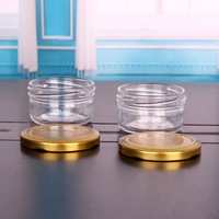 Mini pots en verre vides à large ouverture de 60 ml (2 oz) pour miel, confiture, cadeaux de mariage, avec couvercles dorés, pour cadeaux de douche nuptiale, pots à épices et gelées