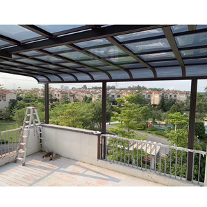 Porte fenêtre auvent extérieur <span class=keywords><strong>couverture</strong></span> en aluminium <span class=keywords><strong>plaque</strong></span> acrylique moderne <span class=keywords><strong>Polycarbonate</strong></span> Protection contre la neige auvent extérieur - Product Image 3