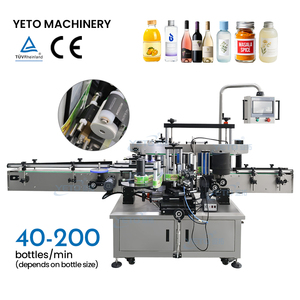Máquina Etiquetadora Automática de Doble Cara para Botellas Redondas Yeto PlC para Cosméticos, Alimentos y Bebidas - Product Image 1