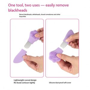 Hot Selling Colorful Silicone Cat Paw Facial Brush Soft Manual <b>Blackhead</b> <b>Remover</b> for Gentle Skin Cleansing & Exfoliation - Product Image 4