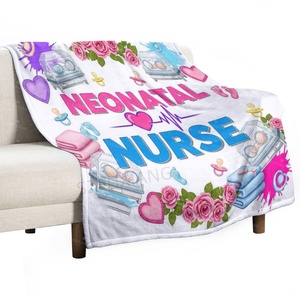 Manta de Franela Blanca para Siesta en Oficina con Aire Acondicionado, Diseño Novedoso para Enfermeras, Venta al por Mayor, Día Internacional de las Enfermeras - Product Image 4