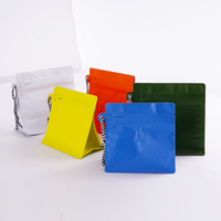 Sacs d'emballage à fond plat vides compostables kraft en stock prêt Valve à café LOGO PE thermoscellé au micro-ondes pour sucettes