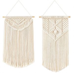Mensola a Muro in Macrame Nera Appesa Nero Arte Animale Colorata Bambu Altri Decori Per La Casa Bagni Appendi Piante - Product Image 1