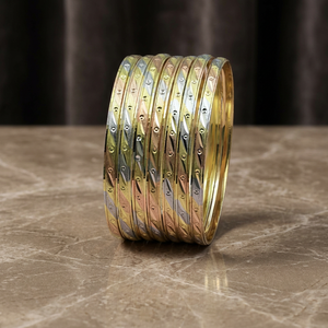 Brazalete Chapado en Oro de 3 Tonos al por Mayor, Brazalete Formado, Brazaletes Multicolores, Brazalete de Moda, Joyería Rellena de 3 Tonos, Brazalete Tricolor - Product Image 3