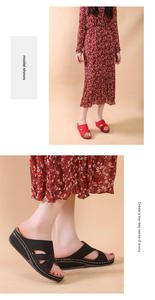 <span class=keywords><strong>Sandali</strong></span> <span class=keywords><strong>Estivi</strong></span> da Donna con Zeppa Premium <span class=keywords><strong>Ortopedici</strong></span> Punta Aperta Vintage Antiscivolo in Pelle PU Casual Scarpe Retro con Piattaforma - Product Image 4