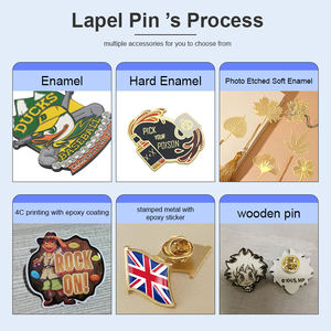 دبابيس معدنية فارغة للطباعة بالتسامي بالجملة، دبابيس ذهبية مستطيلة ومثلثة ودائرية، دبابيس مينا - Product Image 5