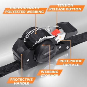 Sangles à cliquet auto-rétractables en PE/Polyester, robustes, pour <span class=keywords><strong>moto</strong></span> et bagages, résistance à la rupture de 800 kg, directement de l'usine - Product Image 3