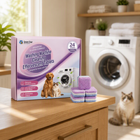 Tablettes Nettoyantes en Gros pour Lave-linge, Tablettes Effervescentes pour Nettoyage en Profondeur des Poils d'Animaux, Tablettes de Nettoyage pour Lave-linge