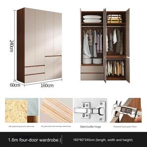 Armario de Dormitorio Moderno de Madera Maciza con Almacenamiento Multifuncional para Muebles de Hogar y Uso en Sala de Estar, Diseño Personalizable - Product Image 4