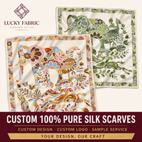 Écharpe en soie naturelle de luxe 50x50cm carrée jacquard réversible abstraite pour femme, cadeau d'entreprise, design personnalisé, boutique de détail