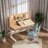 Bureau d'ordinateur réglable en hauteur à manivelle, table d'étude en bois, poste de travail à levage manuel avec étagère de rangement