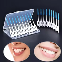 Brosses interdentaires en plastique à poils souples, cure-dents avec design antibactérien réutilisable pour les appareils dentaires, les implants et les soins bucco-dentaires