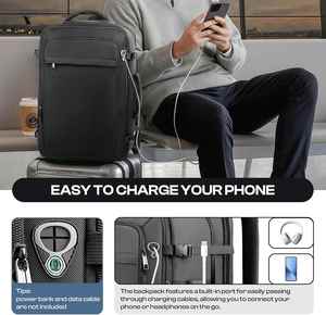 Business Travel Laptop Backpack Waterproof <b>Computer</b> <b>Bag</b> USB Charging Custom Logo - Product Image 6