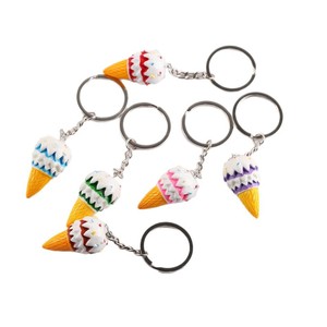 Porte-clés en résine en forme de cornet de crème glacée, artisanat fait main, pendentif, ornement, accessoire pour cadeaux DIY, décoration, printemps 2025, origine Yiwu - Product Image 5