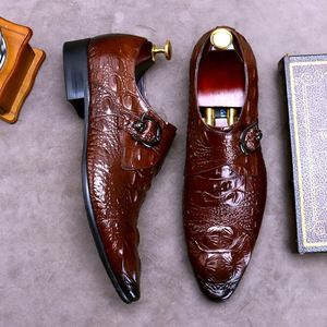 Zapatos de Cuero, Diseño con Hebilla de Cuero Genuino, Nuevo Estilo Británico para Hombre, Zapatos Formales de Negocios para Hombre, Tallas Grandes - Product Image 3
