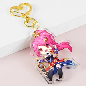 Chaveiro de impacto Genshin de venda quente figura de anime chaveiro acrílico modelo de coleção pingente de personalidade OEM