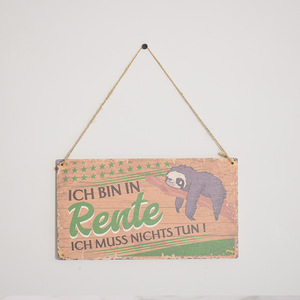 Sign with rope hanging wooden plaque decoration for wooden walls, <b>spring</b> and summer decoration, art country style <b>door</b> - Product Image 4