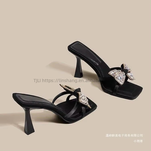 Sandales d'été de haute qualité à plateforme épaisse et imperméable, mules à talons pour femmes, motif floral - Product Image 4