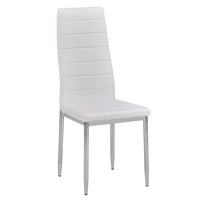 Chaise de salle à manger empilable durable en cuir PU moderne à dossier haut nordique pour la maison, l'hôtel, le restaurant, la cuisine, le banquet