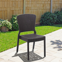 Chaise empilable en résine PP au design moderne, en plastique léger, en rotin, pour l'extérieur, le jardin, la plage, l'hôtel, la cuisine, le salon, les loisirs