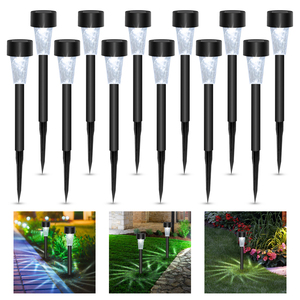 Aigostar LED solare giardino luci IP44 impermeabile 6500K luce fredda calda bianco solare prato luce per uso esterno PC lampada corpo - Product Image 1