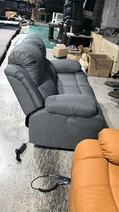 <strong>Grey</strong> PU Leather <strong>Recliner</strong> <strong>Chair</strong>, Ergonomic Design, Adjustable Backrest, Ideal for Living Rooms &amp; Home Theaters, BSCI Certified - Product Image 6