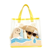 Sac fourre-tout en plastique tissé PP laminé avec logo personnalisé, réutilisable, imperméable, pour les courses