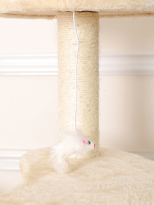 Casa torre classica dell'albero di bambù con superficie di flanella eco-friendly e durevole facile montaggio per uso interno - Product Image 4