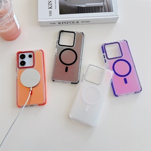 Gradient Changing Color Translucent Strong <b>Case</b> for Redmi 13C Note 13 14 Pro+ 5G <b>Wireless</b> <b>Charging</b> Magnetic Shockproof Cover - Product Image 3