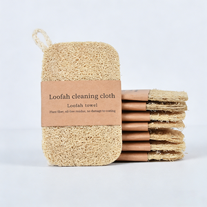 Éponge de nettoyage biodégradable en loofah <span class=keywords><strong>naturel</strong></span>, douce et légère, pour la cuisine et la <span class=keywords><strong>maison</strong></span>, élimine l'huile - Product Image 1