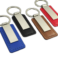 Porte-clés personnalisé en similicuir avec gravure laser de logo, sublimation, porte-clés de luxe en cuir PU pour voiture