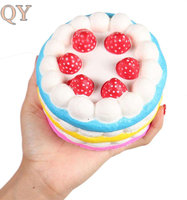 QY Juguete Squishy Pastel De Fresa PU Rebound Lento Antiestrés Fidget OEM Al Por Mayor