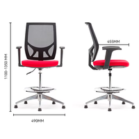 Chaise de bureau ergonomique moderne et confortable en maille noire Chairmate avec repose-pieds