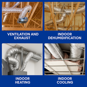 <span class=keywords><strong>Flex</strong></span> התקנה קלה של <span class=keywords><strong>flex</strong></span> 75 מ "מ-600 מ" מ, צינור אוויר גמיש עם בידוד סיבוב בידוד לאוורור במלון - Product Image 3