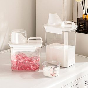 Caja de almacenamiento de detergente para ropa, contenedor de plástico rectangular de 1100Ml, 1800Ml, 2300Ml, para almacenamiento en el baño, necesidades diarias - Product Image 3