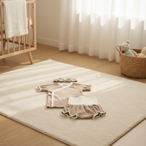 Ensemble deux pièces pour nouveau-né Peekaboo Caren, tissu en coton doux et respirant, léger et confortable, parfait pour une utilisation à la maison - Product Image 3
