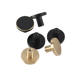 Modern Minimalist Geometric Cabinet <b>Knobs</b> Copper <b>Black</b> Gold 25 28 32mm Drawer Hardware Durable - Product Image 2