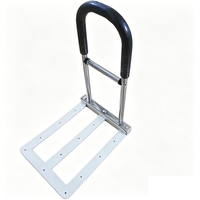 Barrière de lit fixe robuste personnalisée avec poignée antidérapante en PVC pour la protection latérale du lit en maison de retraite