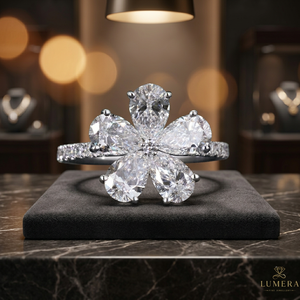 Bague personnalisée en diamant de laboratoire taille poire, couleur D-E, clarté VS-VVS, or jaune 9k 10k 14k 18k, certifiée IGI, conception de bijoux sur mesure de haute qualité - Product Image 3