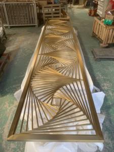 Homedeco, <span class=keywords><strong>separador</strong></span> <span class=keywords><strong>de</strong></span> habitación <span class=keywords><strong>de</strong></span> acero inoxidable barato, diseño Art Deco, Panel móvil <span class=keywords><strong>de</strong></span> estilo para Hotel, <span class=keywords><strong>separador</strong></span> <span class=keywords><strong>de</strong></span> habitación colgante <span class=keywords><strong>de</strong></span> Metal - Product Image 4