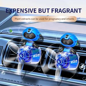 La vendita calda di musica <span class=keywords><strong>Master</strong></span> aromaterapia diffusore di sfiato per auto cartone animato Robot deodorante per presa d'aria e Clip per profumo realizzato in plastica resistente - Product Image 2