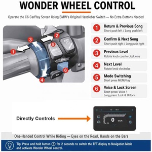 Écran tactile 6 pouces 1000 nits, étanche IP68, TPMS, CarPlay, Android Auto, portable pour moto R1250 GS C6-BMW, rapide et facile à utiliser - Product Image 4