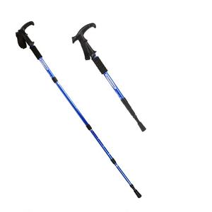 Canettes <span class=keywords><strong>de</strong></span> Trekking pliables en aluminium, Canes bon marché résistantes, pliables, vente en gros, Alpenstock, en chine - Product Image 1