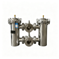 Filtre à paniers duplex ZSZY en acier inoxydable 316L DN50-DN300, équipement de filtration liquide industriel pour la transformation de l'amidon, garantie 1 an