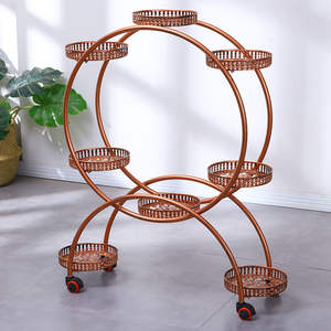 現代的な3段エポキシコーティング鉄製フラワースタンド、モダンでクリエイティブなデザイン、家庭用屋内外ガーデン多機能節約 - Product Image 3