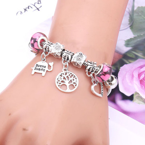 Wholesale Crystal Cut Glass Bead <b>Bracelets</b>, Diamond Accent Charm Bangle, Fashion Hand Jewelry Ornaments for Women Ladies Daily P - Product Image 2